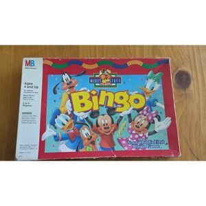 Vintage Mickey Mouse Disney Bingo Game Milton Bradley Game 1993